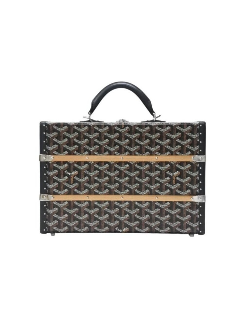 Goyard Pallas MM Trunk Bag Black Leather